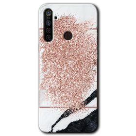 Realme 5I Simli Mermer Baskılı Uyumlu Silikon Kılıf