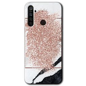 Realme 5I Simli Mermer Baskılı Uyumlu Silikon Kılıf