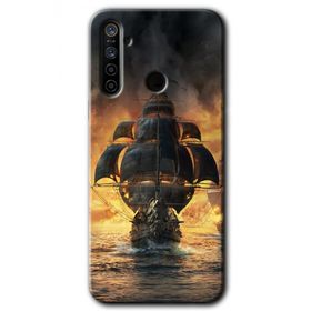 Realme 5I Siyah İnci Baskılı Uyumlu Silikon Kılıf