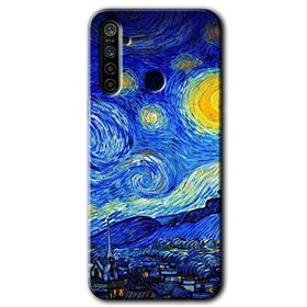 Realme 5I Starry Night Baskılı Uyumlu Silikon Kılıf