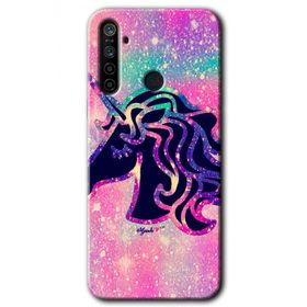 Realme 5I Unicorn Kristal Baskılı Uyumlu Silikon Kılıf