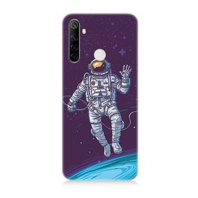 Realme 5i Uyumlu Astronot Baskılı Silikon Kılıf