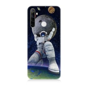Realme 5i Uyumlu Astronot Baskılı Silikon Kılıf