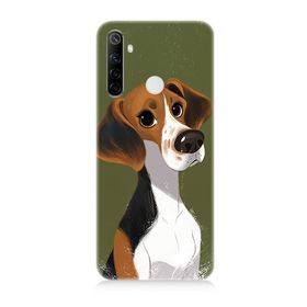 Realme 5i Uyumlu Sevimli Köpek Baskılı Silikon Kılıf
