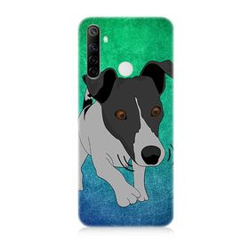 Realme 5i Uyumlu Sevimli Köpek Baskılı Silikon Kılıf