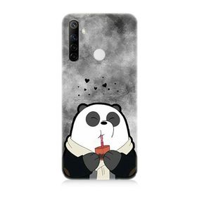 Realme 5i Uyumlu Sevimli Panda Baskılı Silikon Kılıf