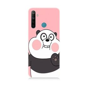 Realme 5i Uyumlu Sevimli Panda Baskılı Silikon Kılıf