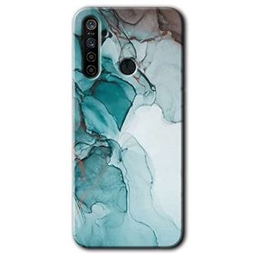 Realme 6I Buzul Mermer Baskılı Uyumlu Silikon Kılıf