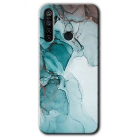 Realme 6I Buzul Mermer Baskılı Uyumlu Silikon Kılıf
