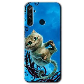 Realme 6I Çılgın Kedi Baskılı Uyumlu Silikon Kılıf