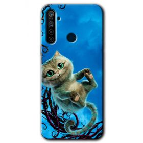 Realme 6I Çılgın Kedi Baskılı Uyumlu Silikon Kılıf
