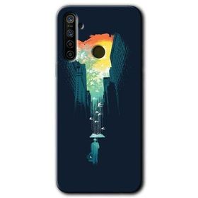 Realme 6I City Bird Sky Baskılı Uyumlu Silikon Kılıf