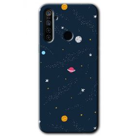 Realme 6I Çizim Gezegen Baskılı Uyumlu Silikon Kılıf