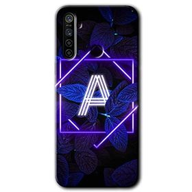 Realme 6I Dark Neon Yaprak A Harfi Baskılı Uyumlu Silikon Kılıf