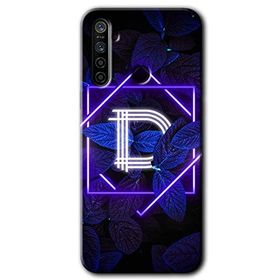 Realme 6I Dark Neon Yaprak D Harfi Baskılı Uyumlu Silikon Kılıf