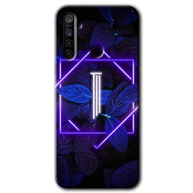 Realme 6I Dark Neon Yaprak I Harfi Baskılı Uyumlu Silikon Kılıf