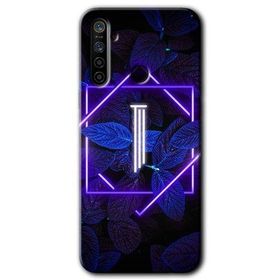 Realme 6I Dark Neon Yaprak I Harfi Baskılı Uyumlu Silikon Kılıf