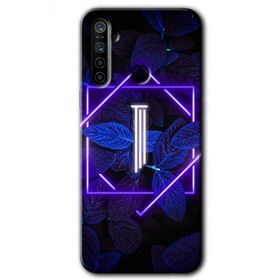 Realme 6I Dark Neon Yaprak I Harfi Baskılı Uyumlu Silikon Kılıf
