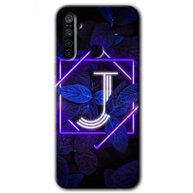 Realme 6I Dark Neon Yaprak J Harfi Baskılı Uyumlu Silikon Kılıf