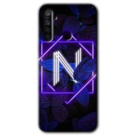 Realme 6I Dark Neon Yaprak N Harfi Baskılı Uyumlu Silikon Kılıf