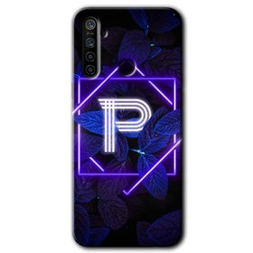 Realme 6I Dark Neon Yaprak P Harfi Baskılı Uyumlu Silikon Kılıf