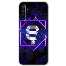 Realme 6I Dark Neon Yaprak Ş Harfi Baskılı Uyumlu Silikon Kılıf