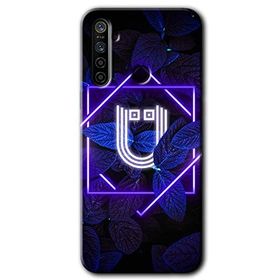 Realme 6I Dark Neon Yaprak Ü Harfi Baskılı Uyumlu Silikon Kılıf