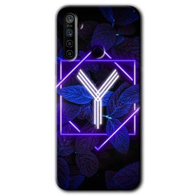Realme 6I Dark Neon Yaprak Y Harfi Baskılı Uyumlu Silikon Kılıf