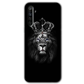 Realme 6I King Lion Baskılı Uyumlu Silikon Kılıf
