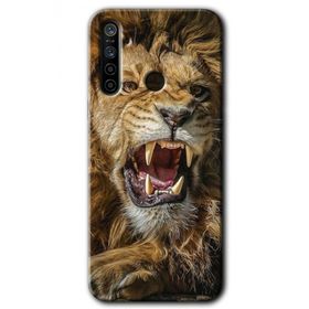 Realme 6I King Lion Baskılı Uyumlu Silikon Kılıf