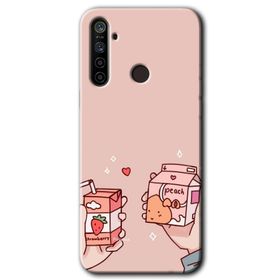 Realme 6I Meyveli Süt Baskılı Uyumlu Silikon Kılıf