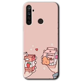 Realme 6I Meyveli Süt Baskılı Uyumlu Silikon Kılıf