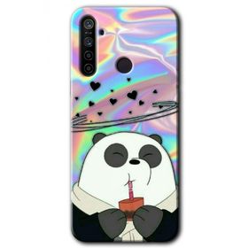 Realme 6I Milkshake Panda Baskılı Uyumlu Silikon Kılıf