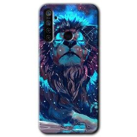 Realme 6I Neon Aslan Baskılı Uyumlu Silikon Kılıf