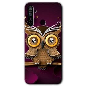 Realme 6I Owl Bird Branch Baskılı Uyumlu Silikon Kılıf