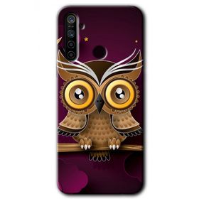 Realme 6I Owl Bird Branch Baskılı Uyumlu Silikon Kılıf