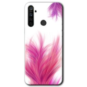 Realme 6I Pembe Tüy Baskılı Uyumlu Silikon Kılıf