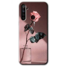 Realme 6I Retro Gül Baskılı Uyumlu Silikon Kılıf