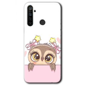 Realme 6I Sevimli Baykuş Baskılı Uyumlu Silikon Kılıf