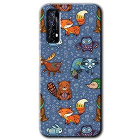 Realme 7 Animals Funny Baskılı Uyumlu Silikon Kılıf
