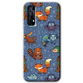 Realme 7 Animals Funny Baskılı Uyumlu Silikon Kılıf