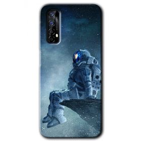 Realme 7 Astronot Yalnızlığı Baskılı Uyumlu Silikon Kılıf