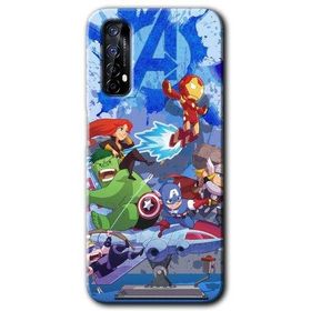 Realme 7 Avengers Cartoon Baskılı Uyumlu Silikon Kılıf