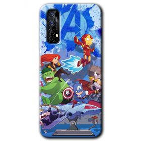 Realme 7 Avengers Cartoon Baskılı Uyumlu Silikon Kılıf