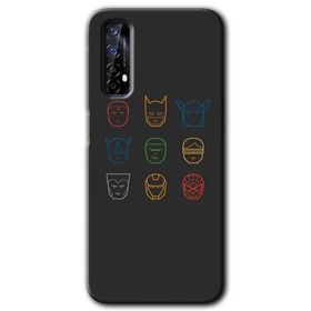 Realme 7 Avengers Minimalism Baskılı Uyumlu Silikon Kılıf