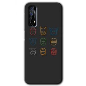 Realme 7 Avengers Minimalism Baskılı Uyumlu Silikon Kılıf