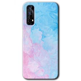 Realme 7 Blue Art Baskılı Uyumlu Silikon Kılıf