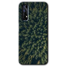 Realme 7 Çam Ağacı Ormanı Baskılı Uyumlu Silikon Kılıf