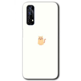 Realme 7 Cat Minimalism Baskılı Uyumlu Silikon Kılıf