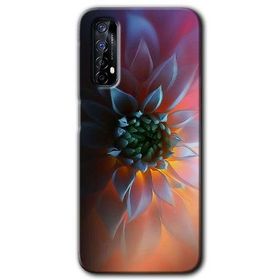 Realme 7 Çiçek Motif Baskılı Uyumlu Silikon Kılıf